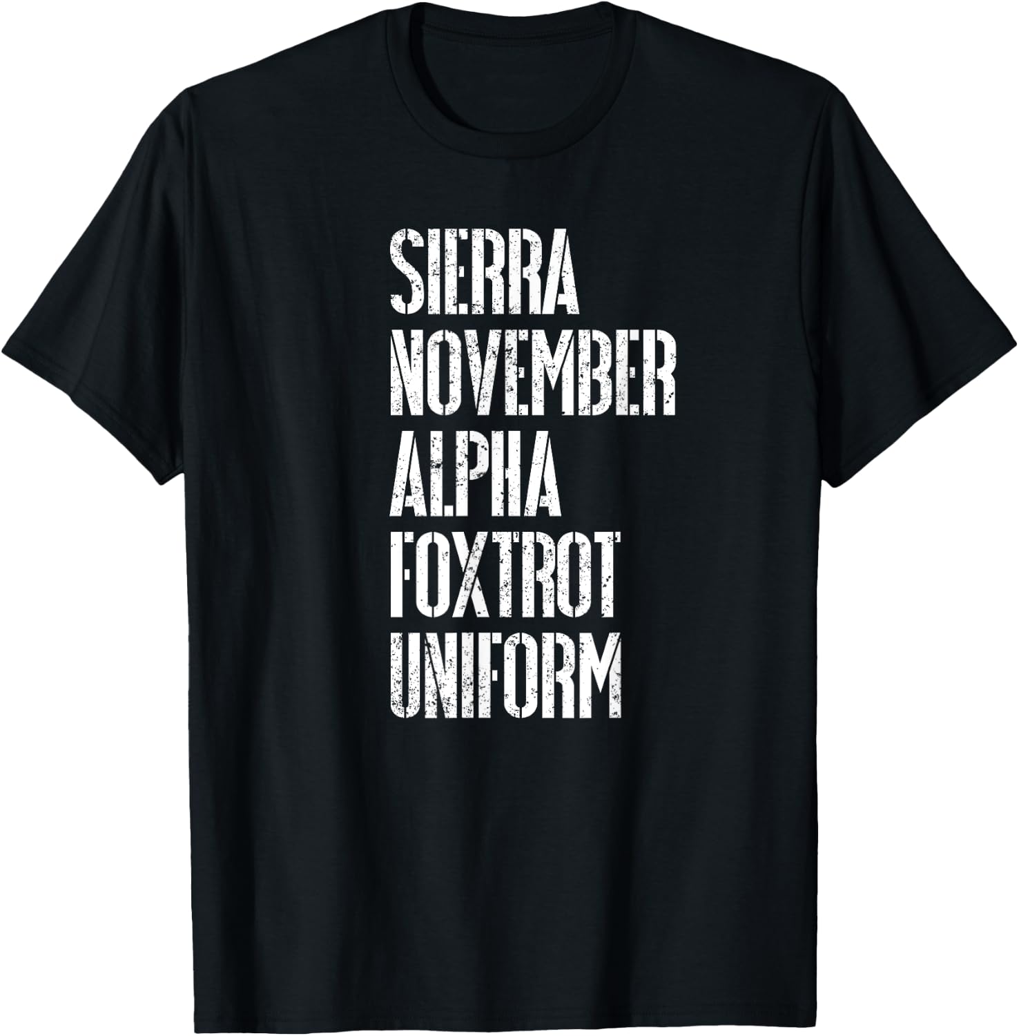 SNAFU Situation Normal All Fucked Up Funny Military Gift T-Shirt - T-Shirt | Black