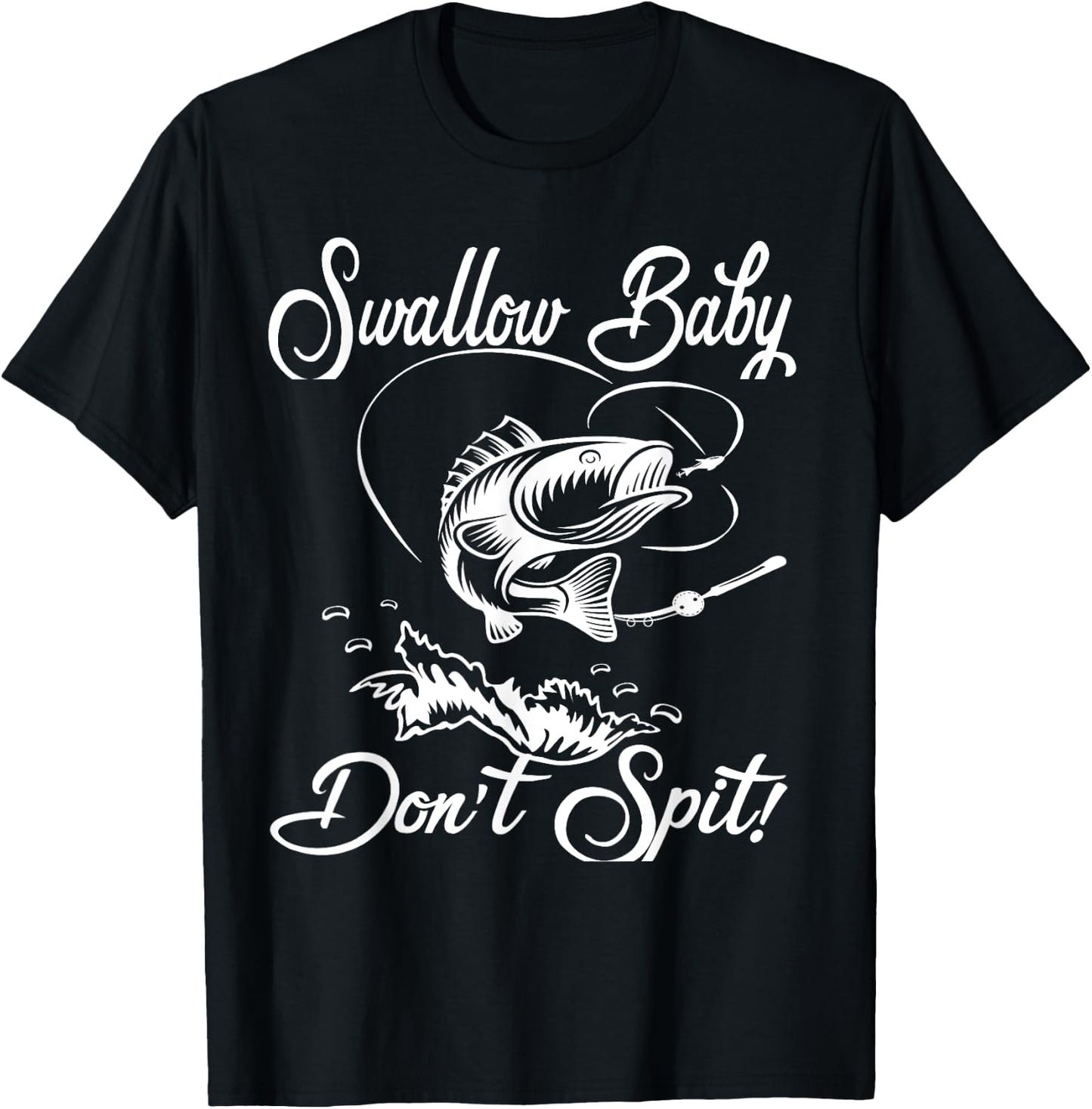 Angle Fish Hook Sarcastic Man Saying Funny Fishing T-Shirt - T-Shirt | Black