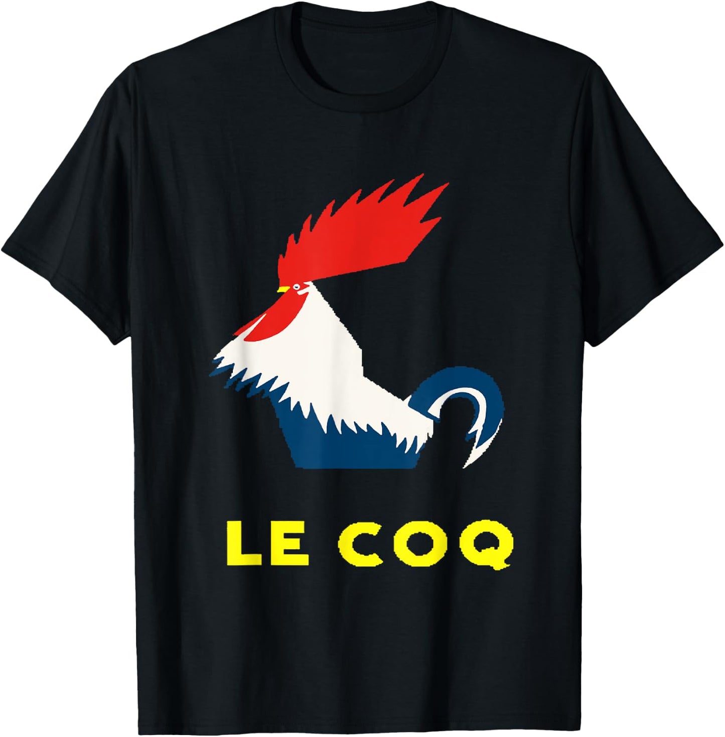 Le Coq Vector Art In Bold Bright Colors T-Shirt - T-Shirt | Black