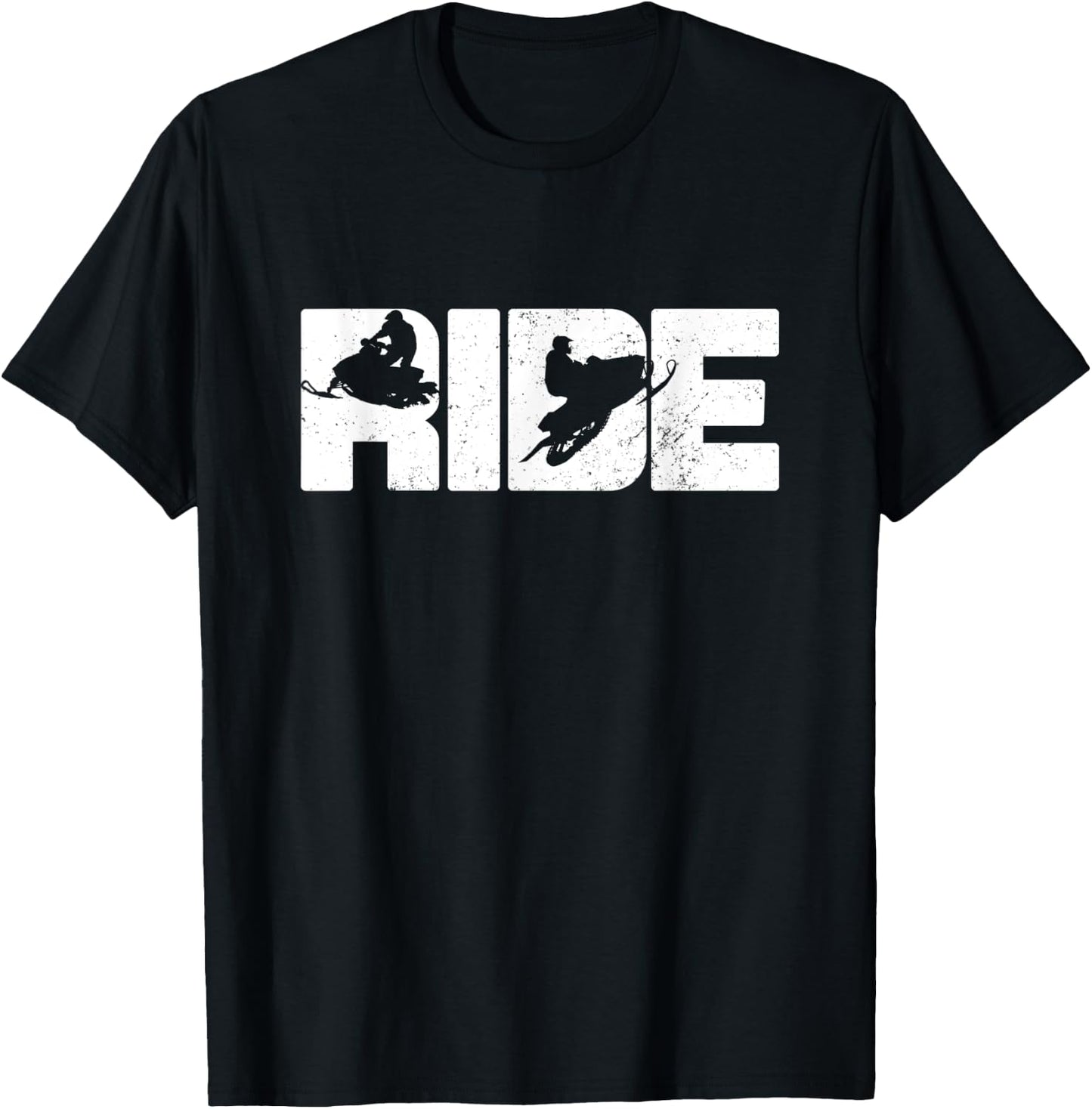Snowmobile Ride Snowmobiling Motor Sled Winter Sport Gift T-Shirt - T-Shirt | Black