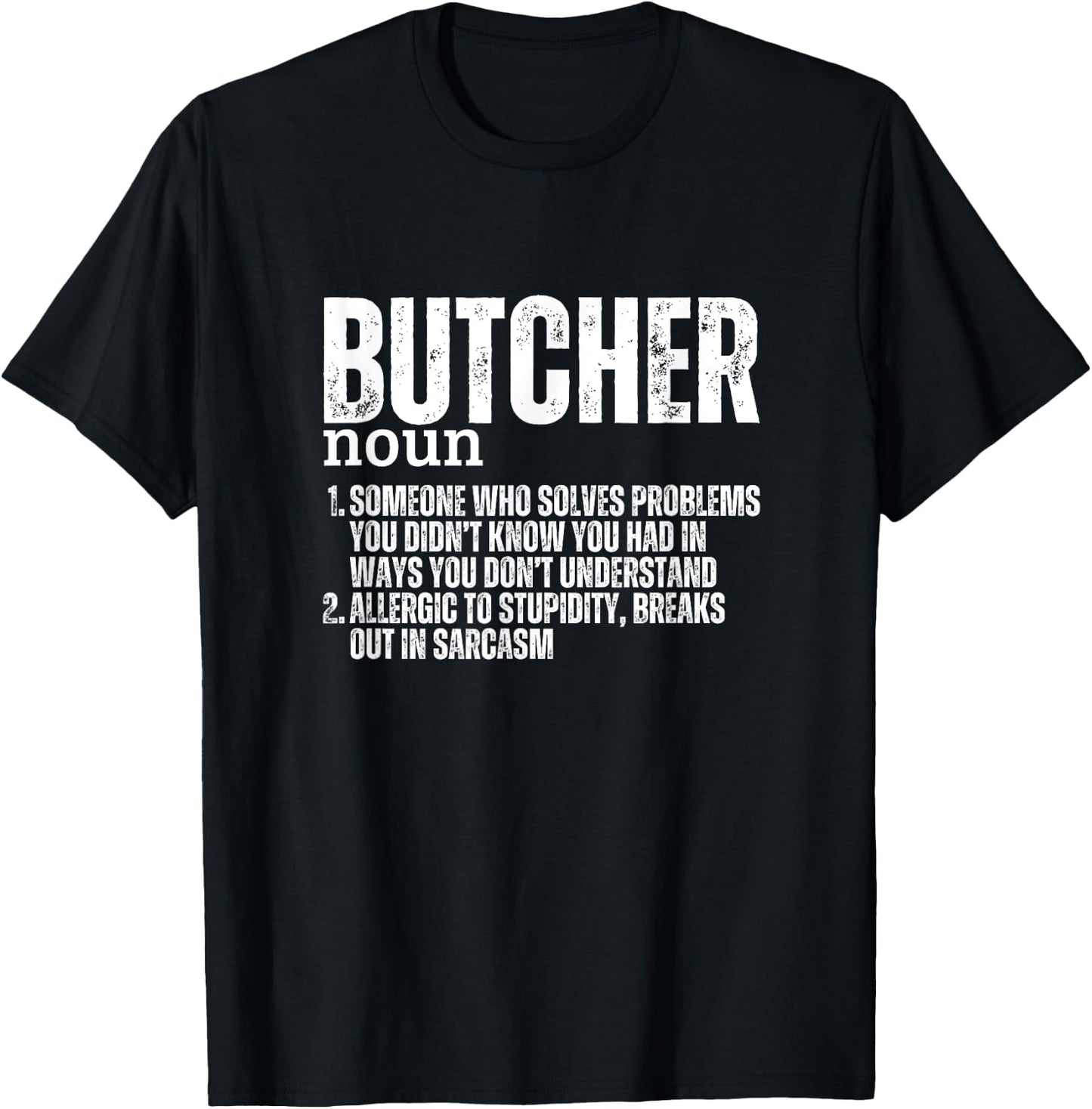 Butcher Definition Funny Butchery T-Shirt - T-Shirt | Black