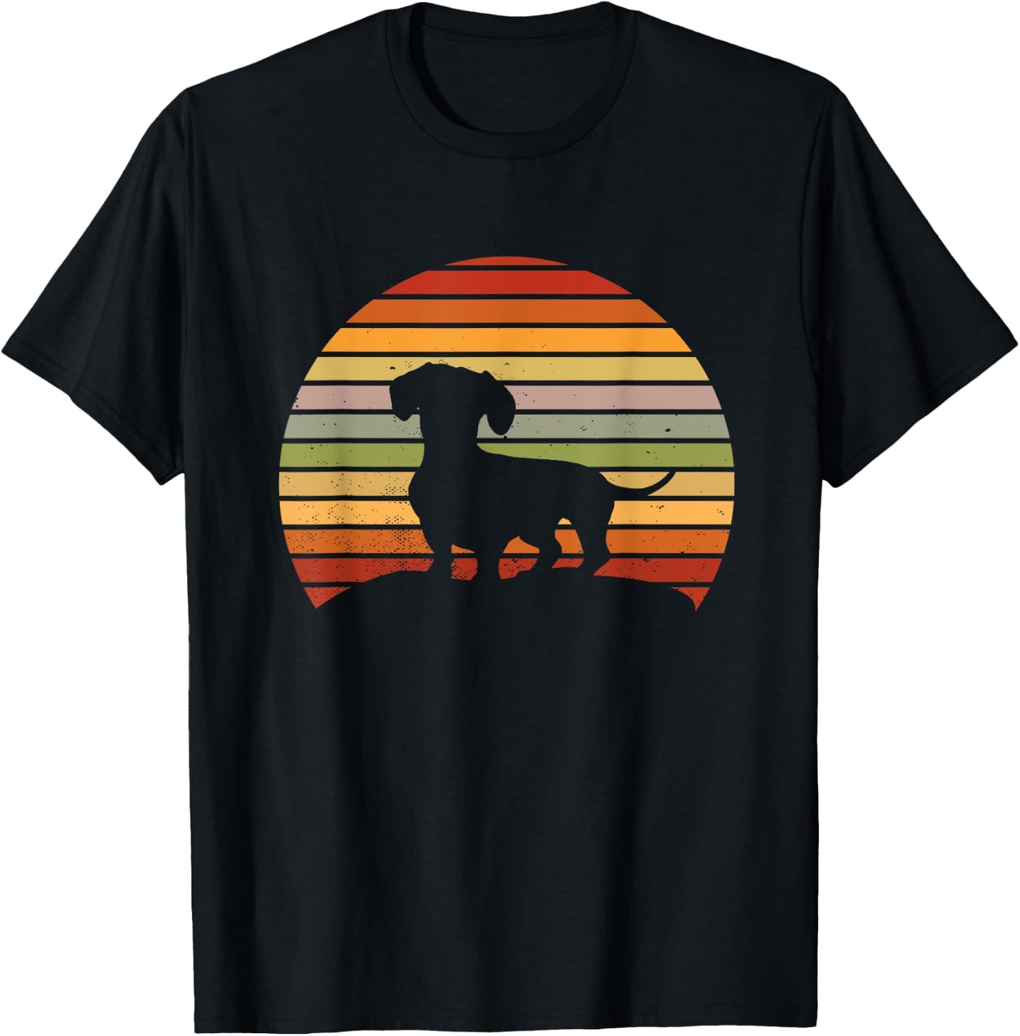 Dachshund Retro Vintage Lover T-Shirt - T-Shirt | Black