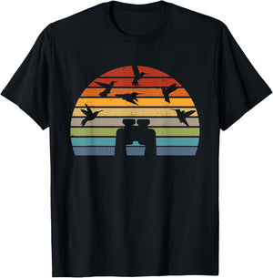 Bird Watching Vintage Birdwatching Birding T-Shirt - T-Shirt | Black