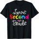 Love Second Grade Teacher Student School 2nd grade Gift T-Shirt - T-Shirt | Black
