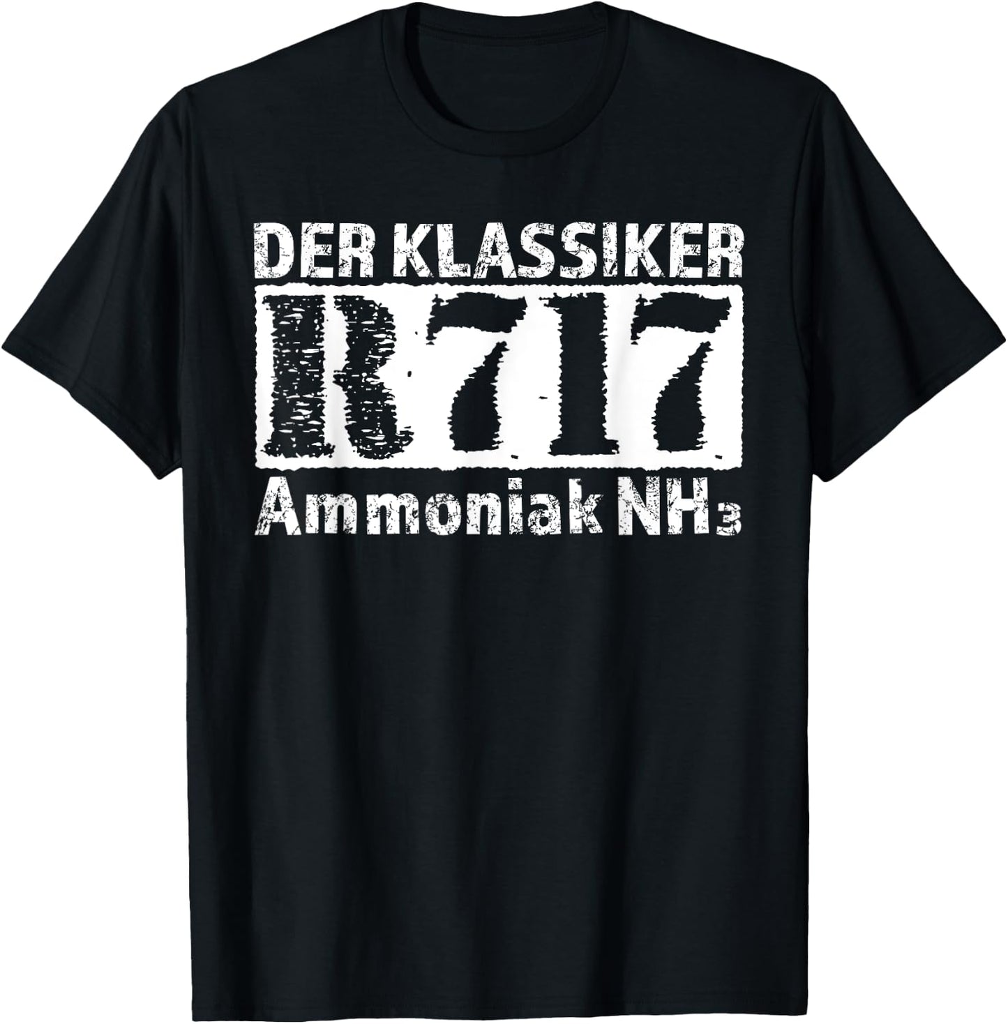 The refrigerant R717 NH3 ammonia, motif for refrigerators T-Shirt - T-Shirt | Black