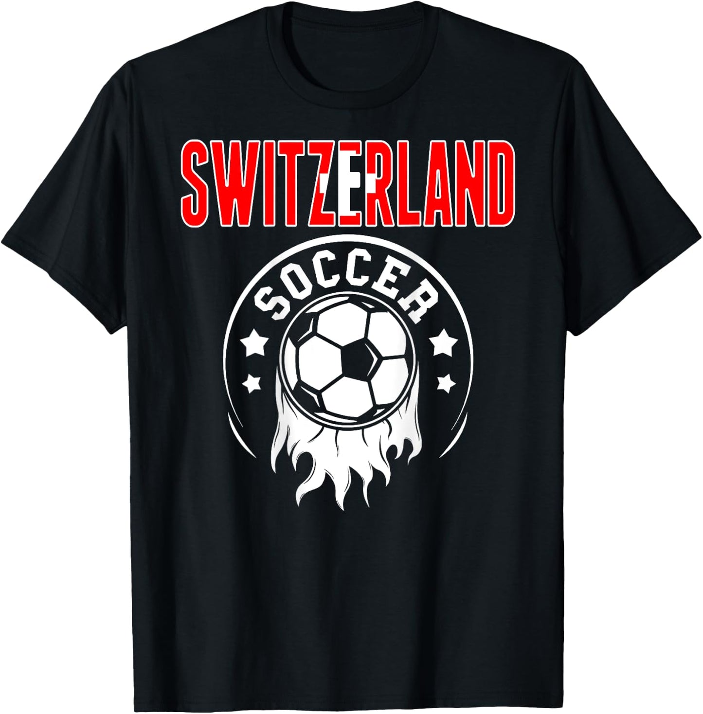 Switzerland Soccer Fans Jersey - Swiss Flag Football Lovers T-Shirt - T-Shirt | Black
