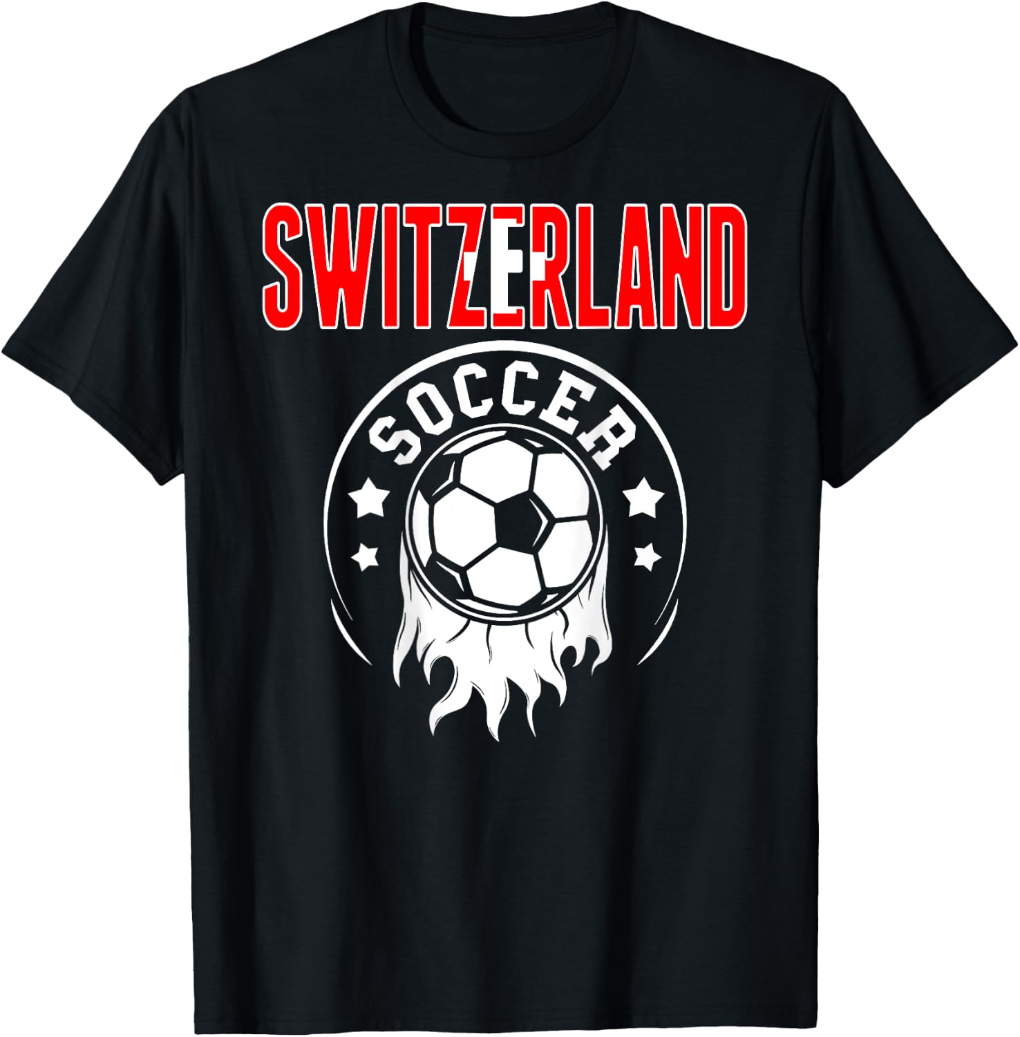 Switzerland Soccer Fans Jersey - Swiss Flag Football Lovers T-Shirt - T-Shirt | Black