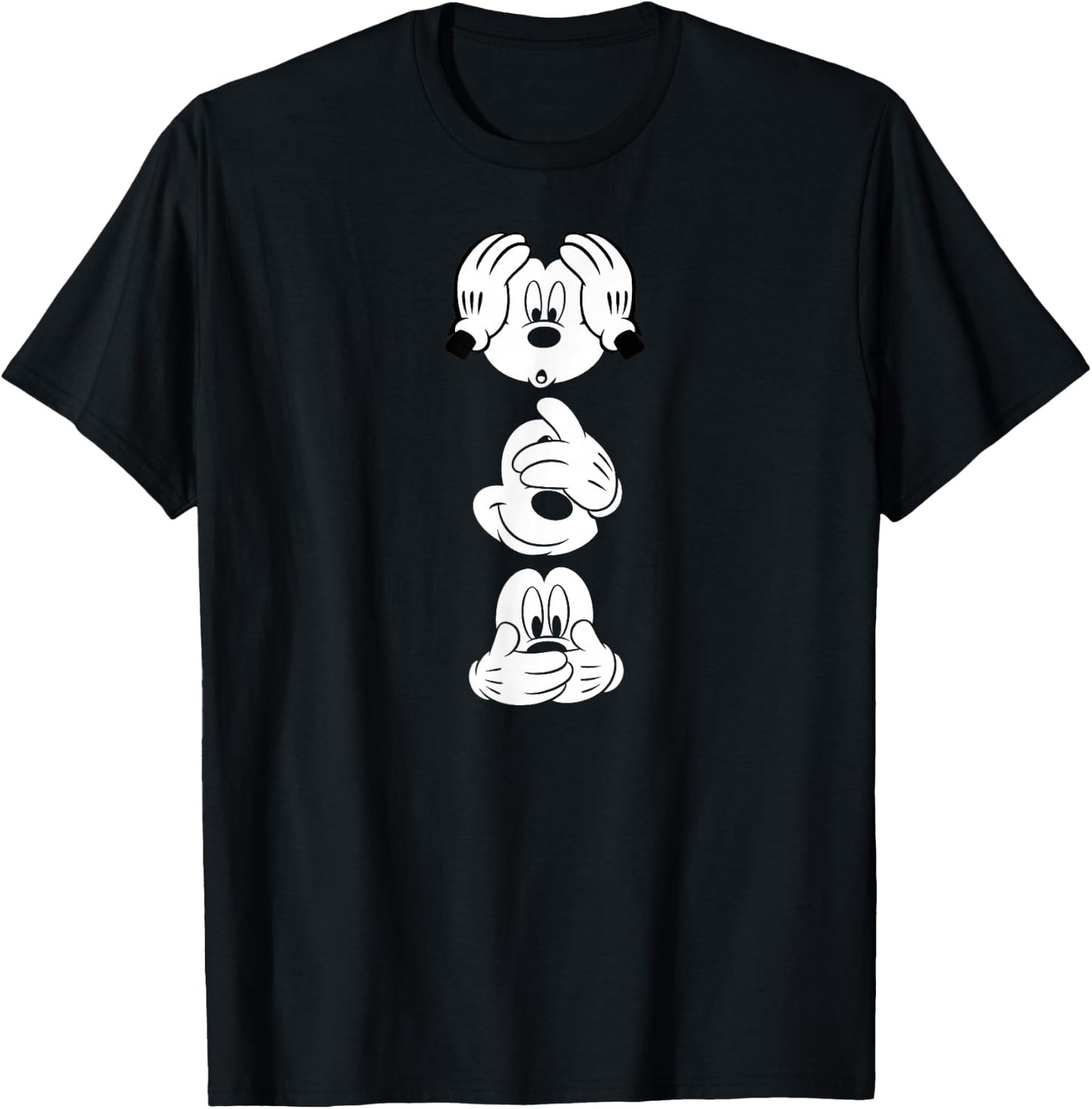Disney - Mickey Mouse Three Faces T-Shirt - T-Shirt | Black