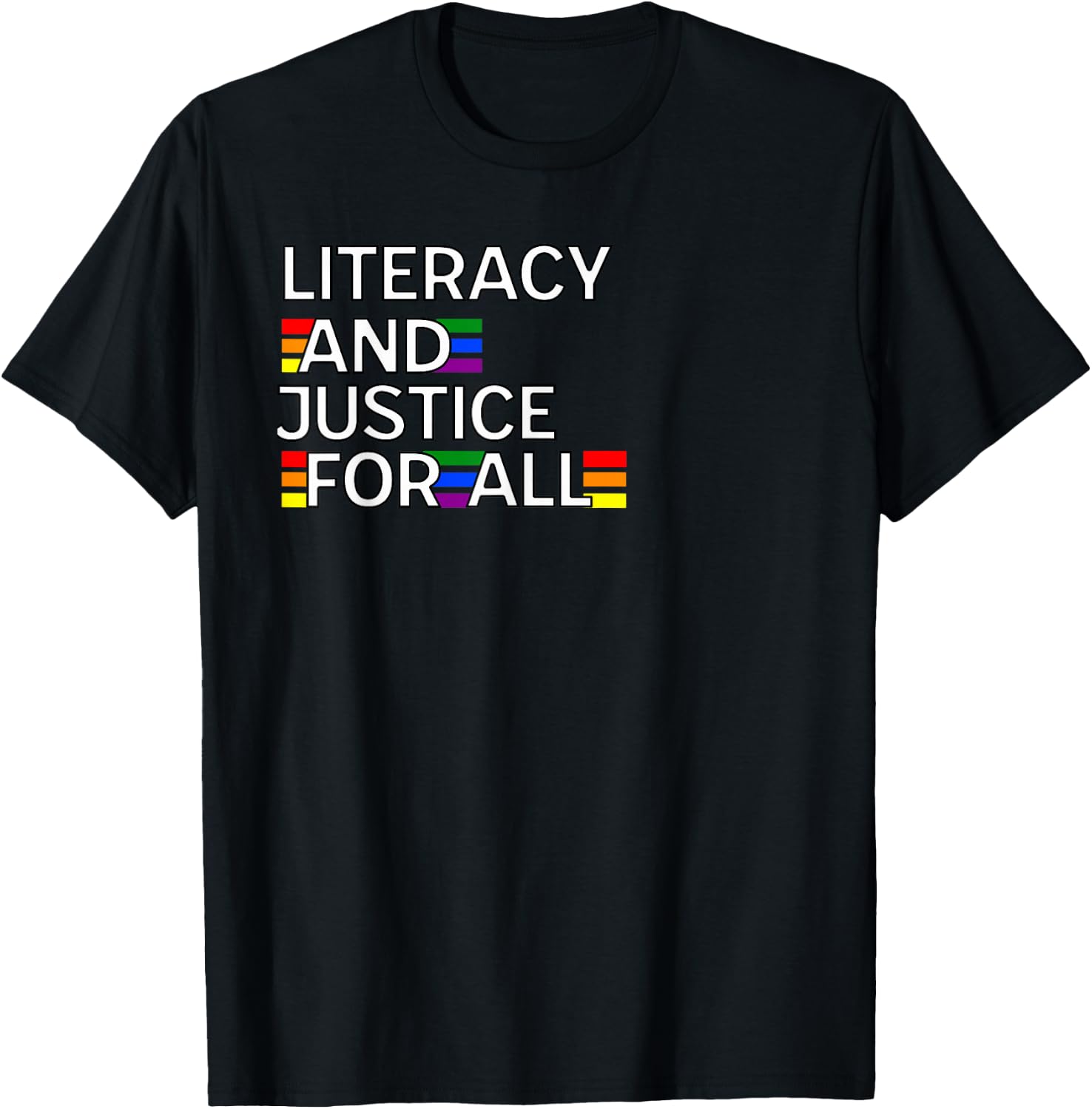 Literacy Justice For All Read Banned Books Protect Librarian T-Shirt - T-Shirt | Black
