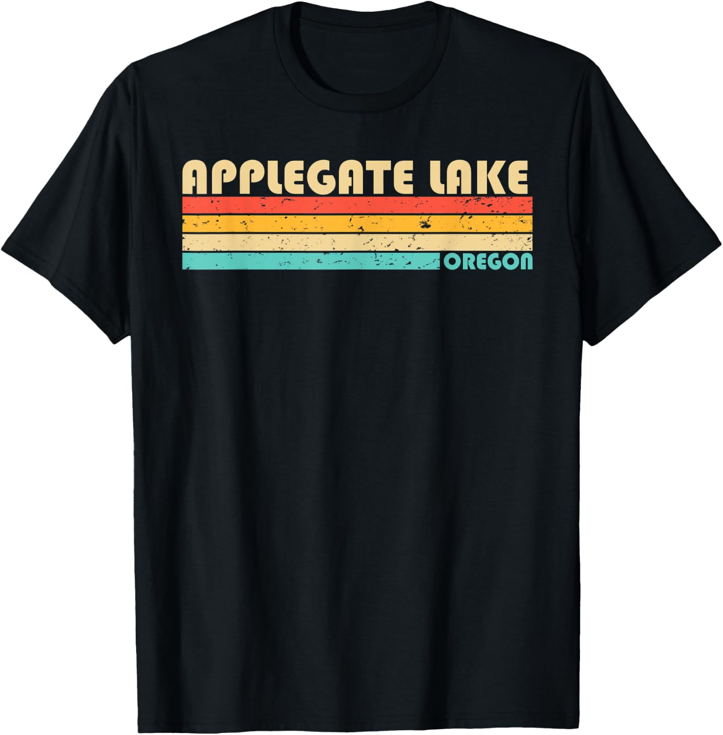 APPLEGATE LAKE OREGON Funny Fishing Camping Summer Women Kids T-Shirt - T-Shirt | Black