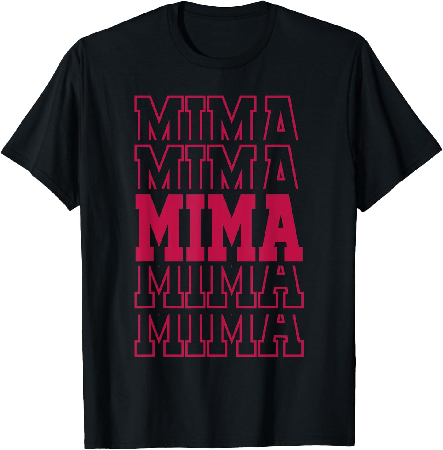 Cute Personalized Mima Birthday Matching Family T-Shirt - T-Shirt | Black