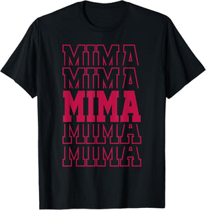 Cute Personalized Mima Birthday Matching Family T-Shirt - T-Shirt | Black
