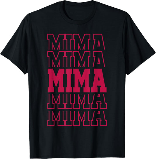 Cute Personalized Mima Birthday Matching Family T-Shirt - T-Shirt | Black