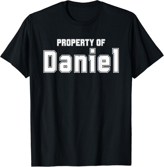 Property of DANIEL Funny Bachelorette Gifts for Bride T-Shirt - T-Shirt | Black