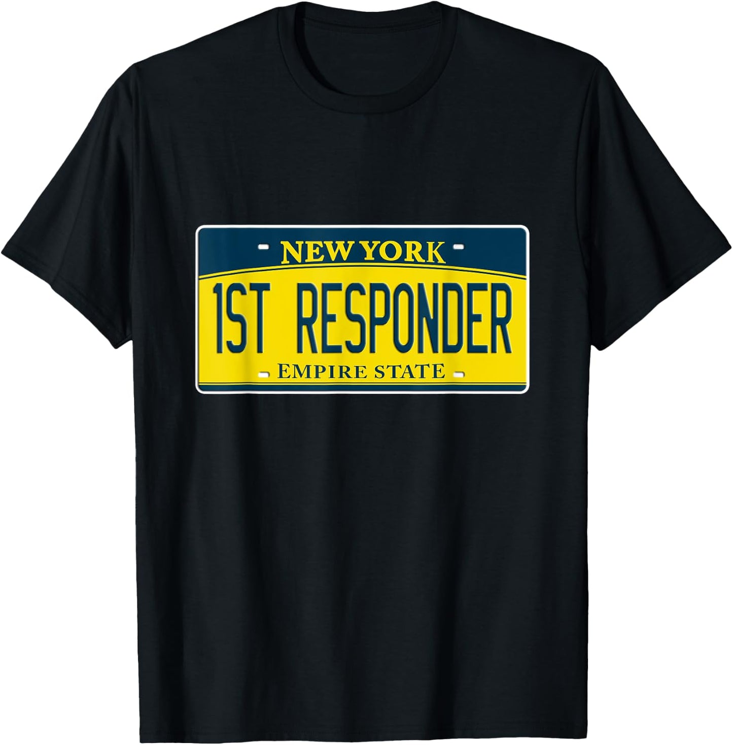 First Responder New York NY USA Fire Police Department EMS T-Shirt - T-Shirt | Black