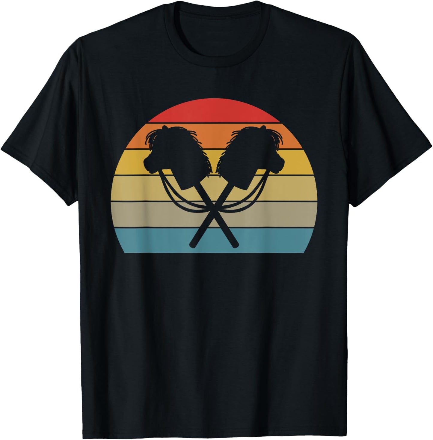Retro Hobby Horse I Hobby Horsing Horse T-Shirt - T-Shirt | Black