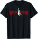 WI Hoops Fan The Badger State Souvenir Wisconsin Basketball T-Shirt - T-Shirt | Black