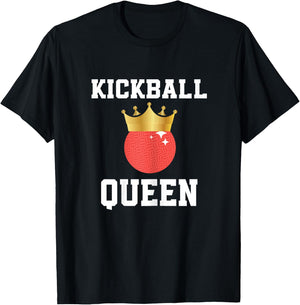 Kickball Queen Outfit Kickball Player For Girls And Women T-Shirt - T-Shirt | Black