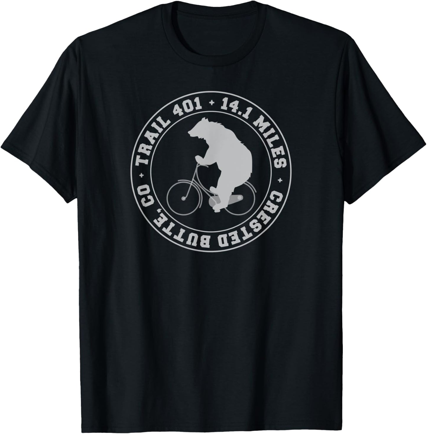 Colorado MTB Mountain Biking Cycling Trail 401 Bike Rider T-Shirt - T-Shirt | Black