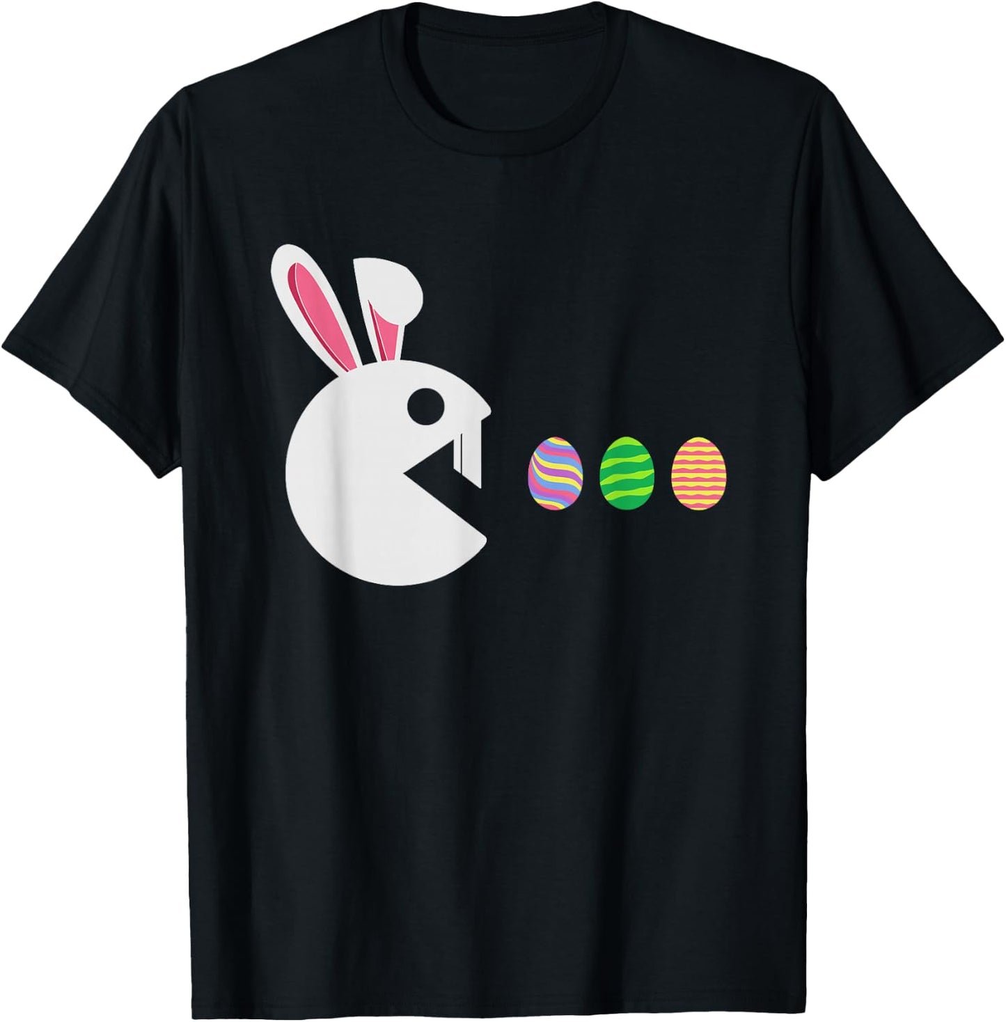 Bunny Happy Easter Egg Hunting Video Game Gamer Boys Kids T-Shirt - T-Shirt | Black