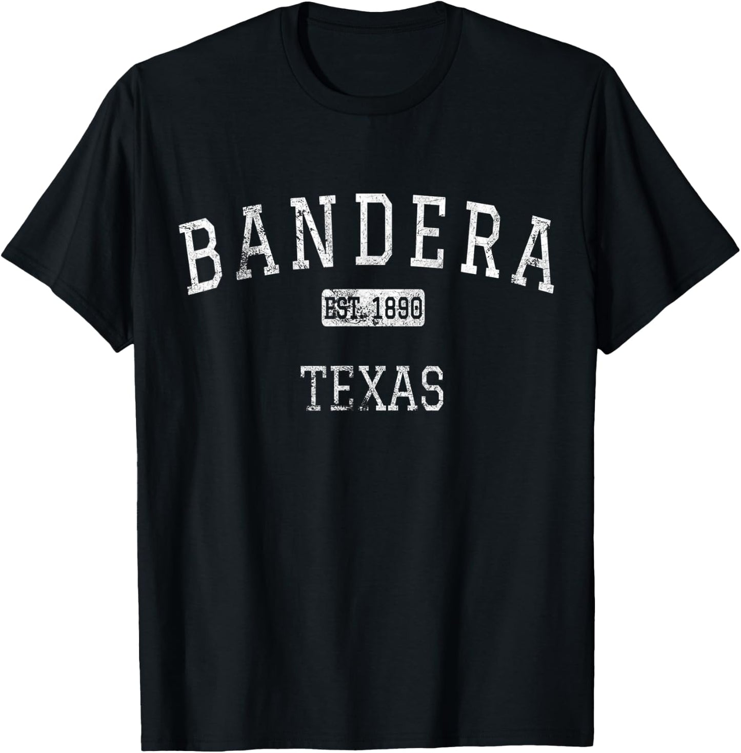 Bandera Texas TX Vintage T-Shirt - T-Shirt | Black