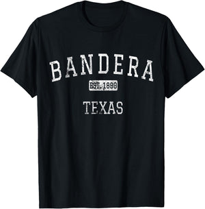 Bandera Texas TX Vintage T-Shirt - T-Shirt | Black