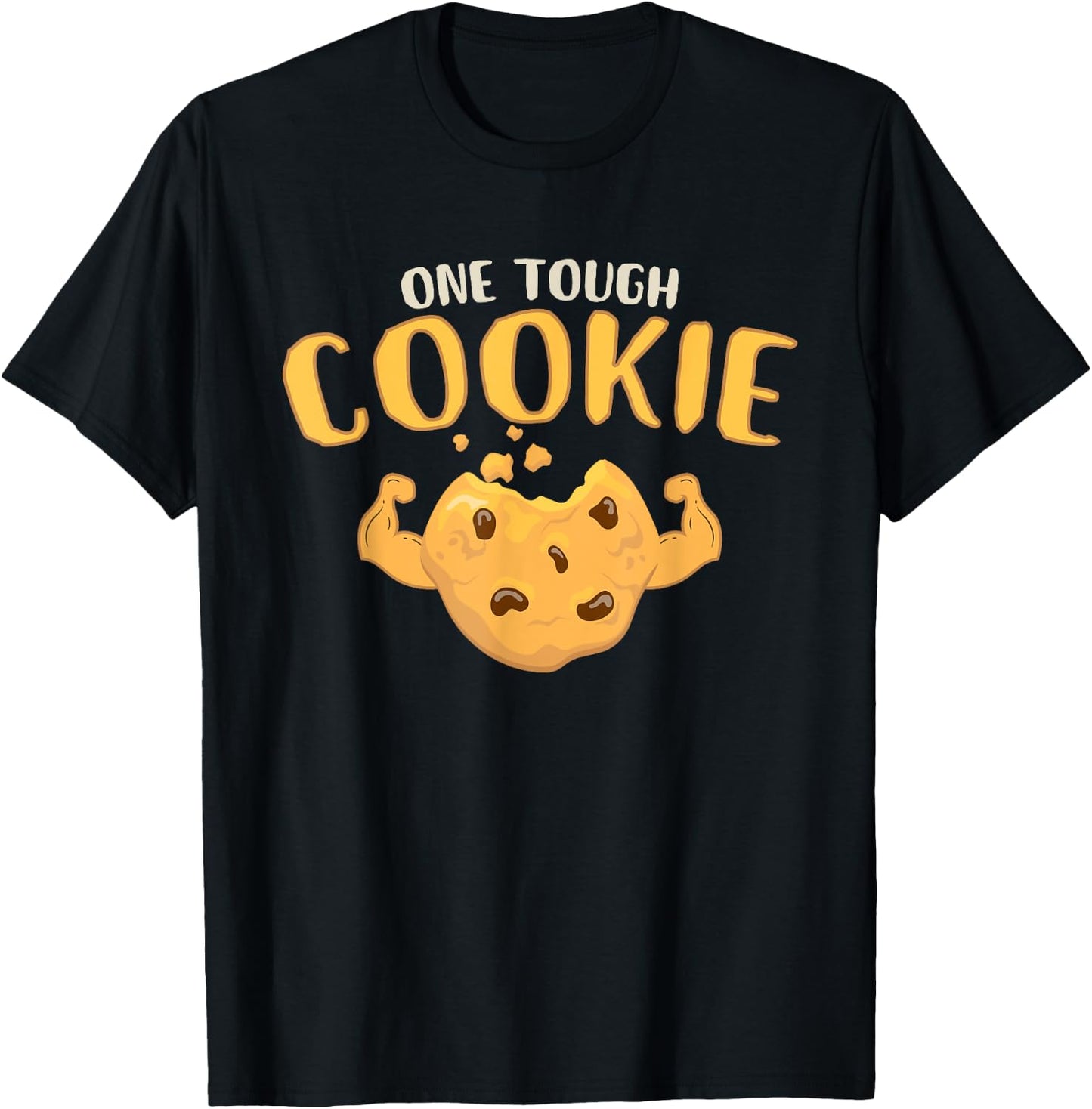 One Tough Cookie - Funny Cute Baking Biceps - Women's Adults Black Short Sleeve - Small T-Shirt - T-Shirt | Black