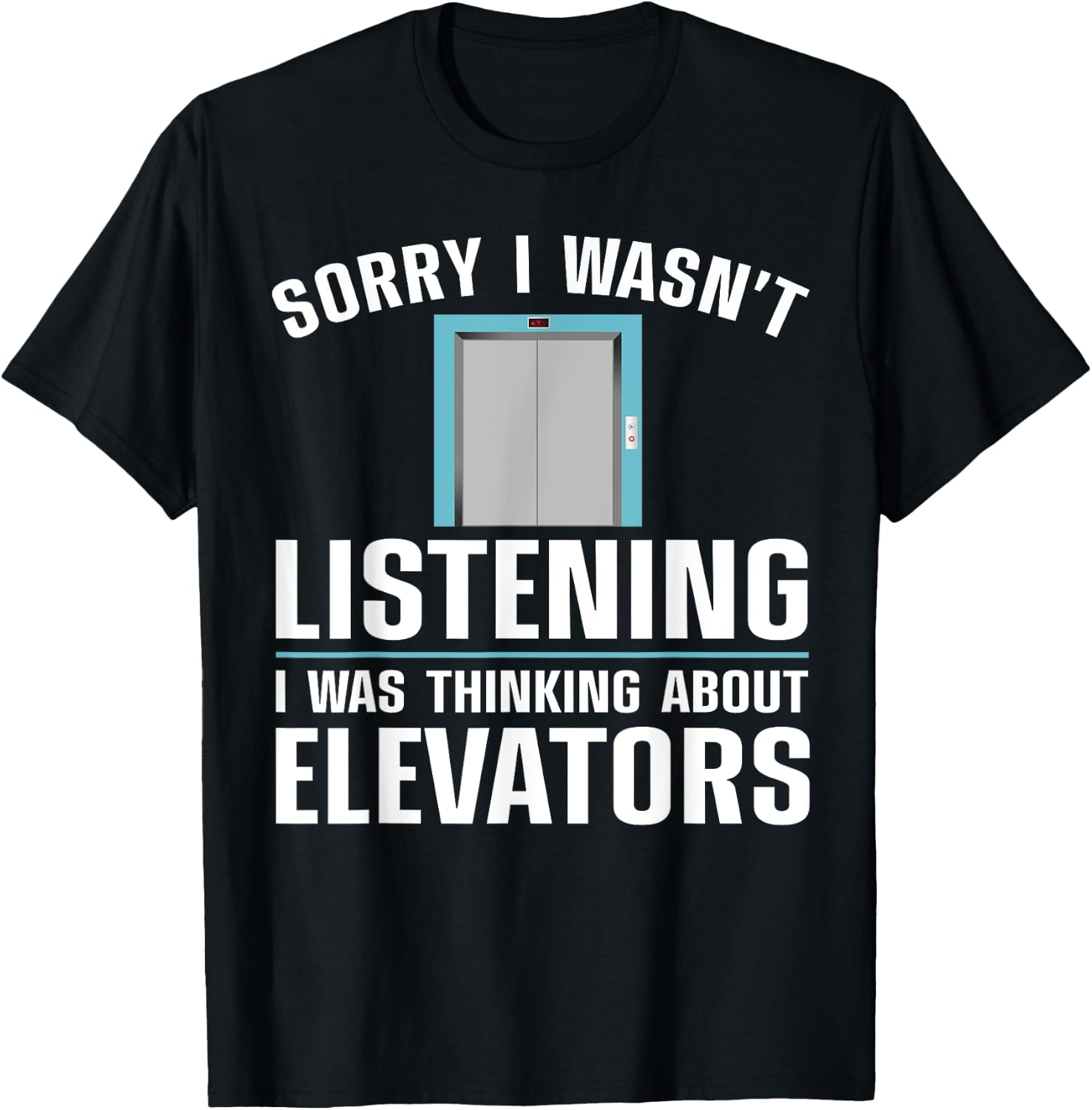 Cool Elevator Art Men Women Inspector Mechanic Maintenance T-Shirt - T-Shirt | Black