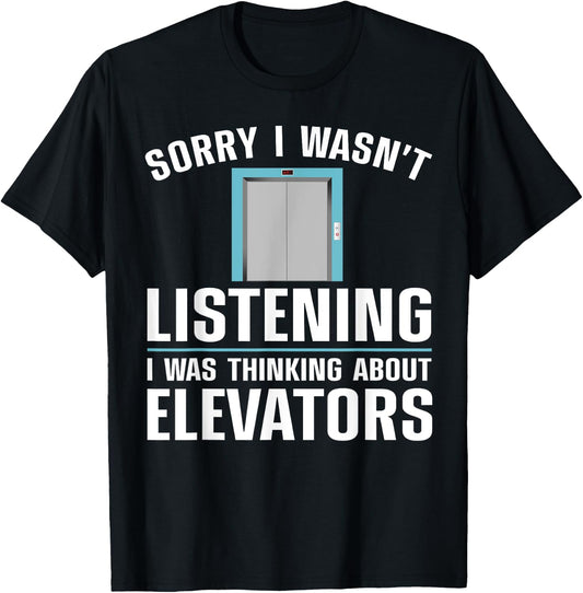 Cool Elevator Art Men Women Inspector Mechanic Maintenance T-Shirt - T-Shirt | Black