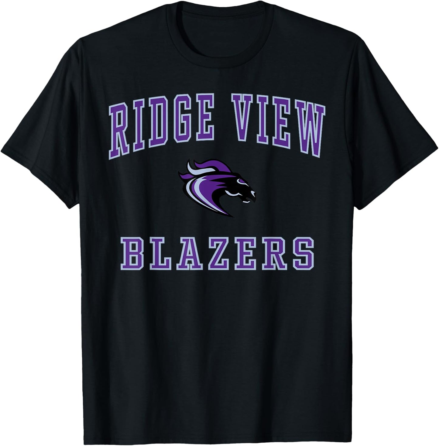 Ridge View High School Blazers C1 T-Shirt - T-Shirt | Black