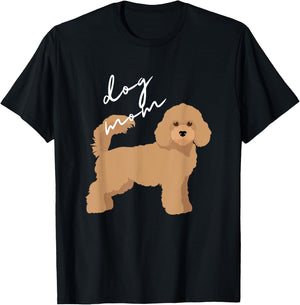 Apricot Poodle Dog Mom Women Girls Kids T-Shirt - T-Shirt | Black