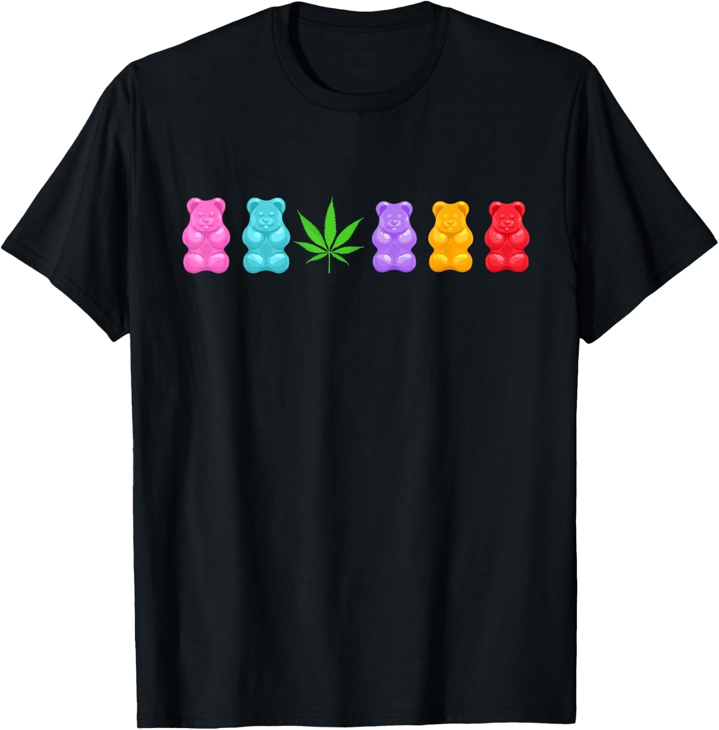 CBD Gummy | Marijuana Weed Yummy T-Shirt - T-Shirt | Black