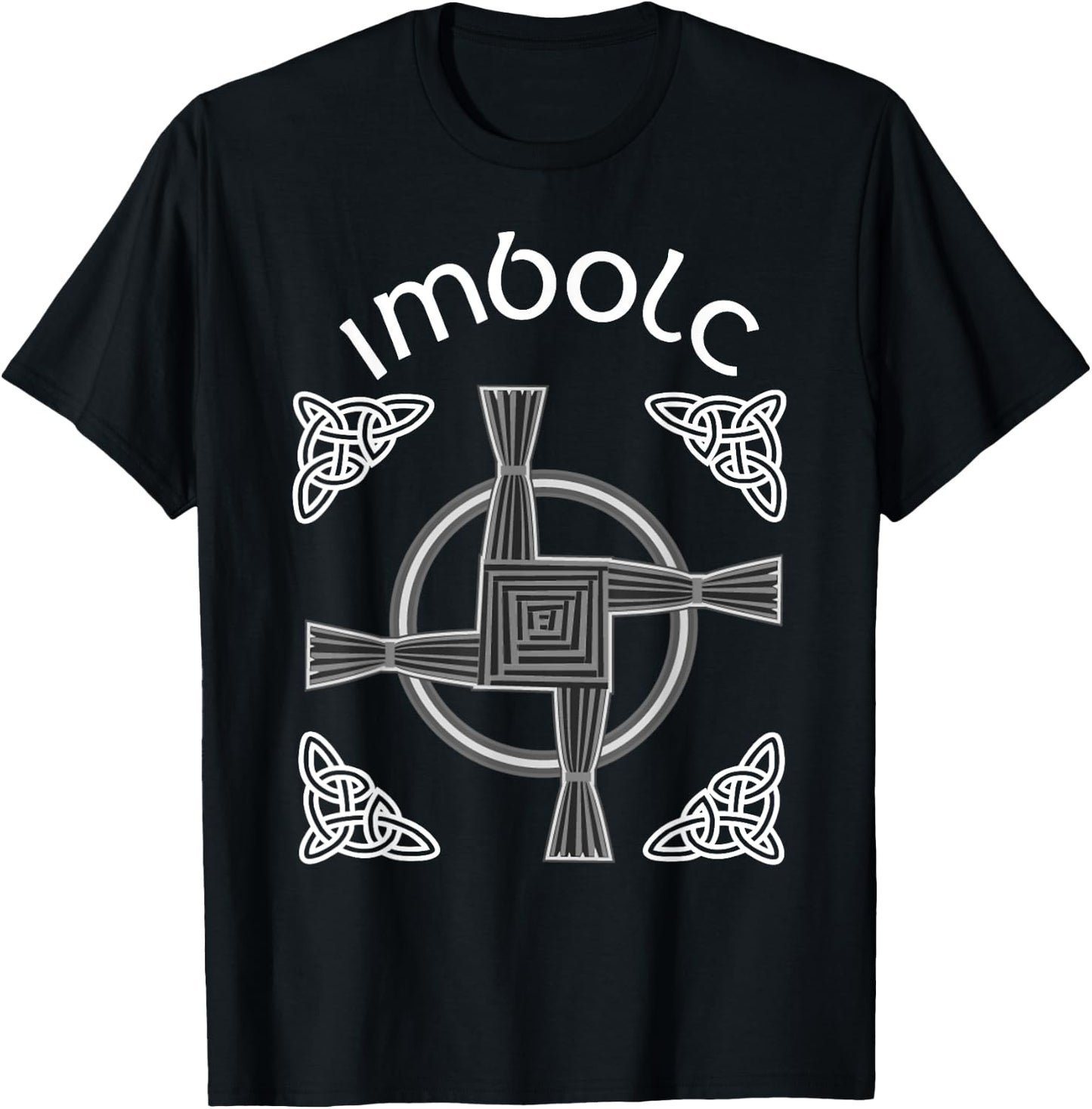 Imbolc Celtic St Brigids Cross Irish Gaelic Christian T-Shirt - T-Shirt | Black