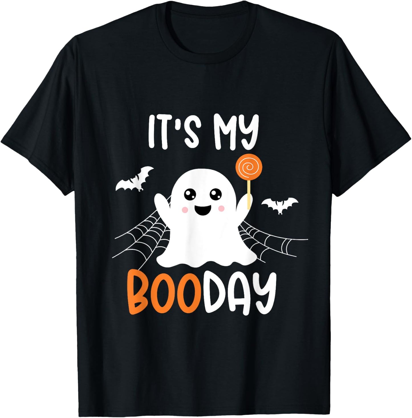 Its My Boo Day Cute Halloween Birthday Ghost Boy Girl Kids T-Shirt - T-Shirt | Black