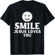 Jesus Loves Christ God Inspirational Christian Men Women T-Shirt - T-Shirt | Black