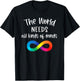 Infinity The World Needs All Kinds Of Minds Autism Fighter T-Shirt - T-Shirt | Black