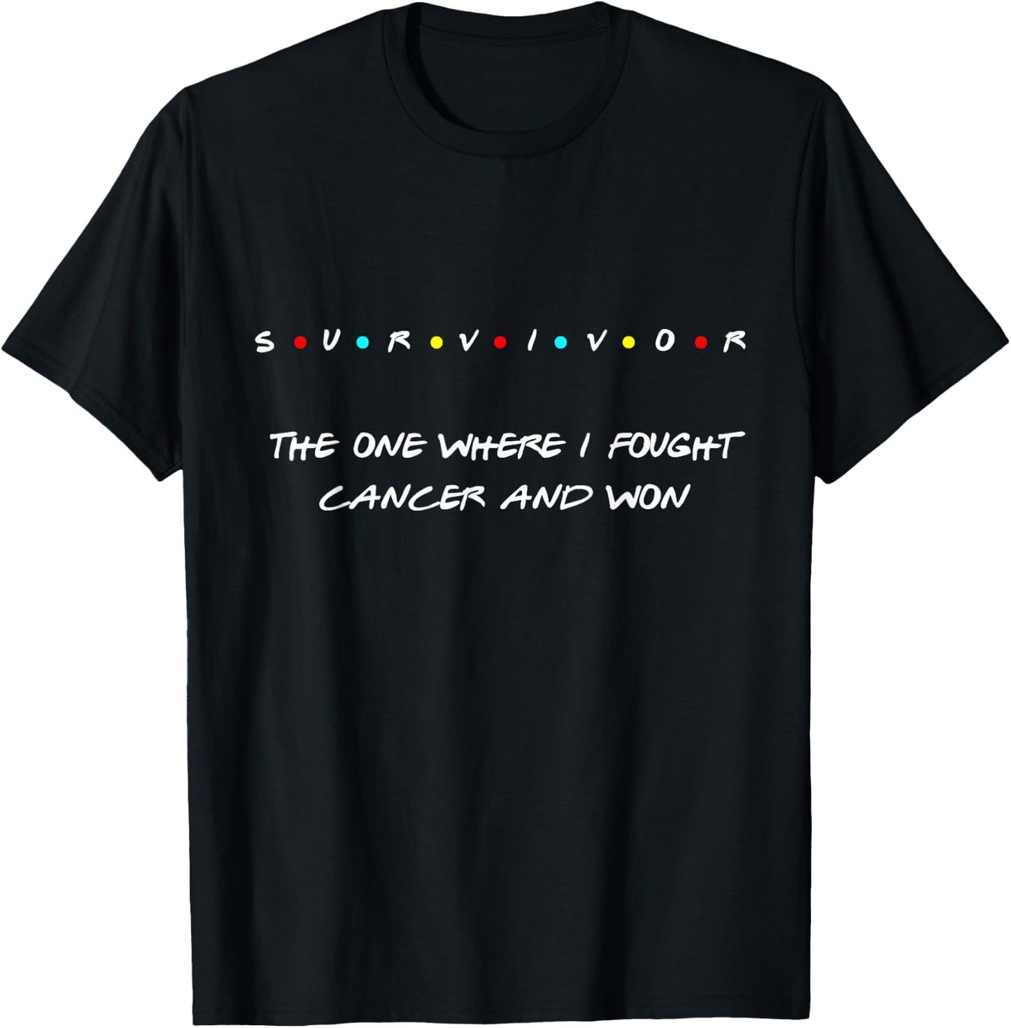 Cancer Survivor Breast Lung Skin Colon Thyroid Awareness T-Shirt - T-Shirt | Black