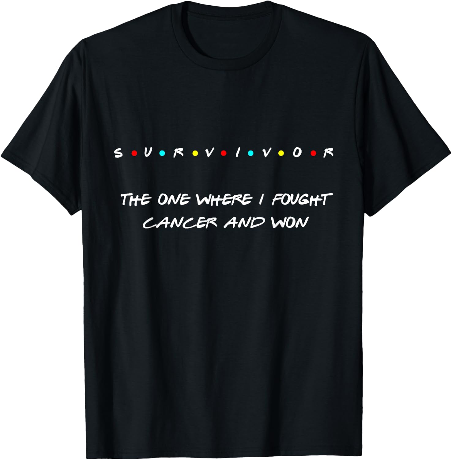 Cancer Survivor Breast Lung Skin Colon Thyroid Awareness T-Shirt - T-Shirt | Black