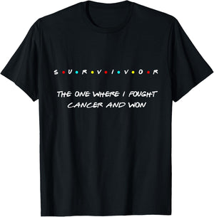 Cancer Survivor Breast Lung Skin Colon Thyroid Awareness T-Shirt - T-Shirt | Black