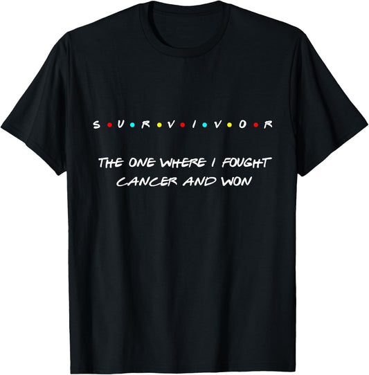 Cancer Survivor Breast Lung Skin Colon Thyroid Awareness T-Shirt - T-Shirt | Black