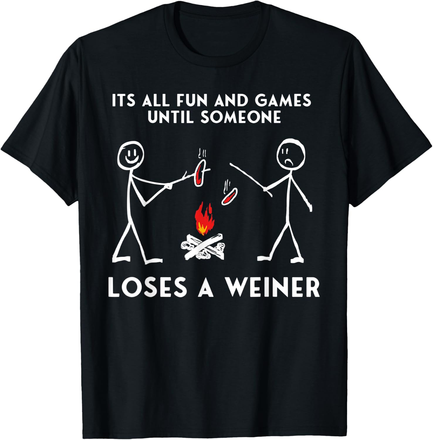 Funny Camping Mountains Outdoor Campfire Men Women Gift T-Shirt - T-Shirt | Black