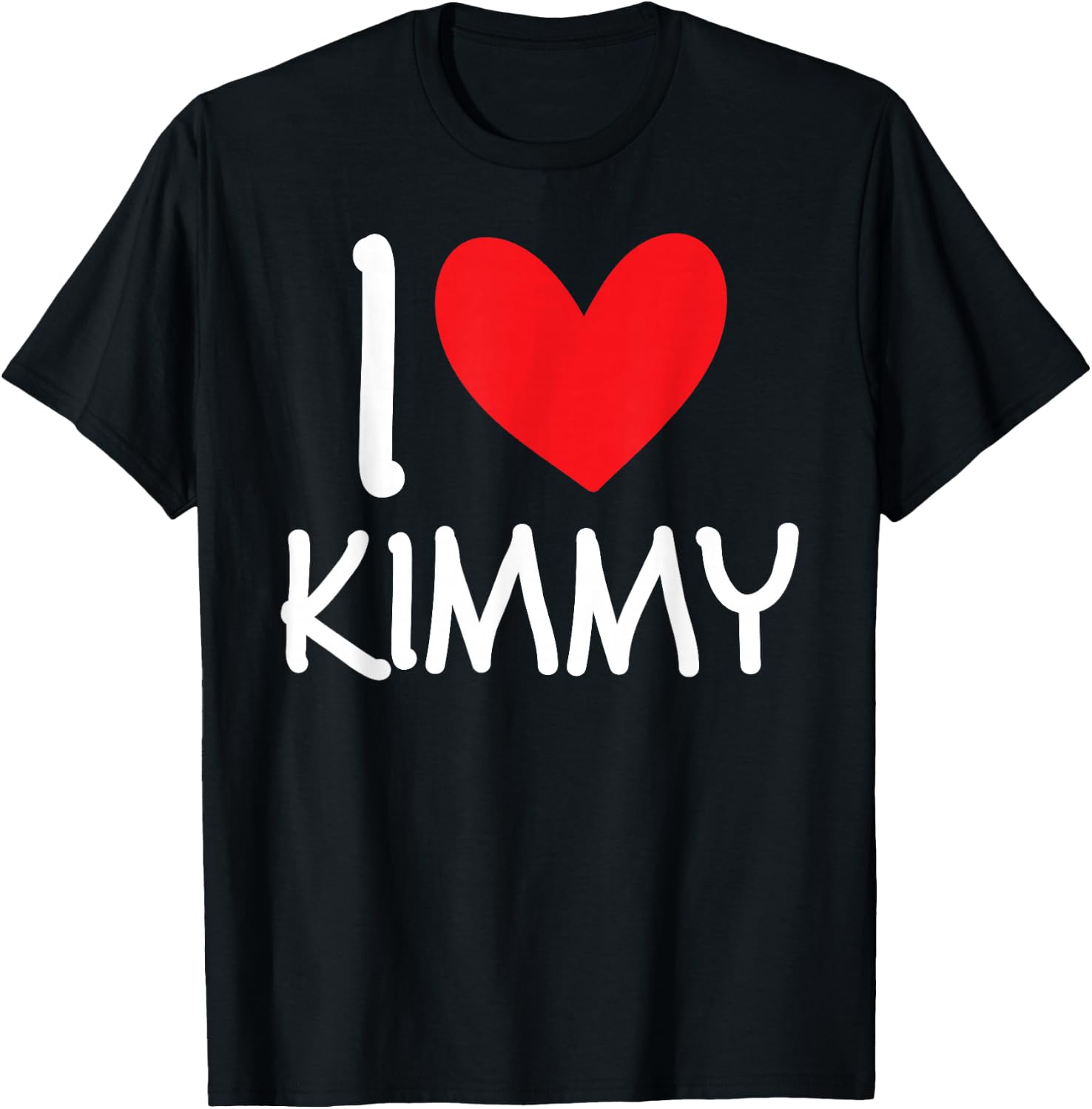 I Love Kimmy Name Personalized Girl Woman BFF Friend Heart T-Shirt - T-Shirt | Black