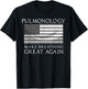 Funny Pulmonologist Gift Cool Pulmonology US Flag Doctors T-Shirt - T-Shirt | Black