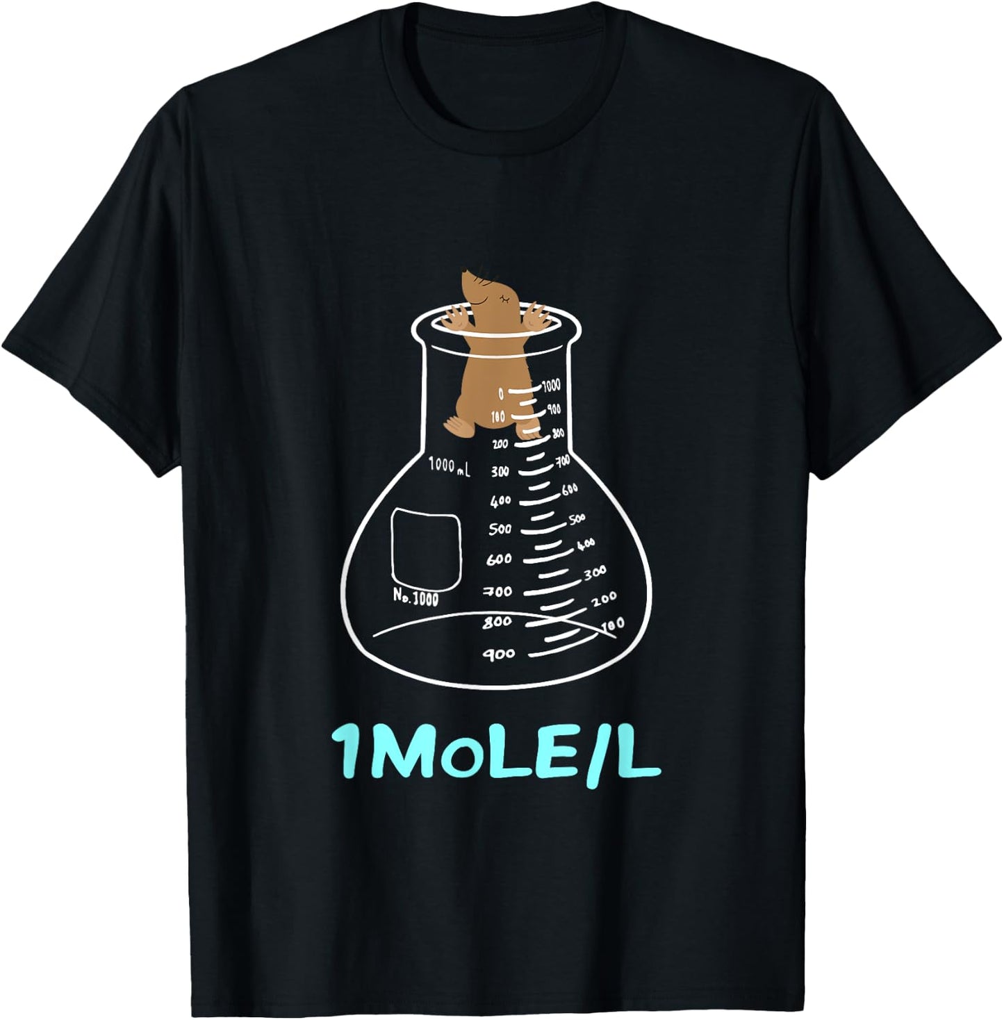 Elements Scientist periodic Table Student Funny 1 Mole/L T-Shirt - T-Shirt | Black