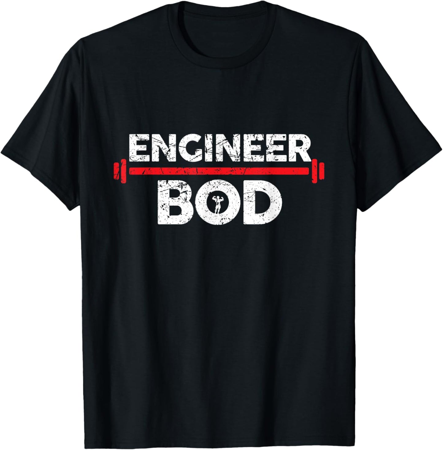 Engineer Bod, Funny Engineering Exercise Gym Weightlifting T-Shirt - T-Shirt | Black