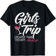 Girls Trip Cheaper Than A Therapy 2021 Fun Party Wine T-Shirt - T-Shirt | Black