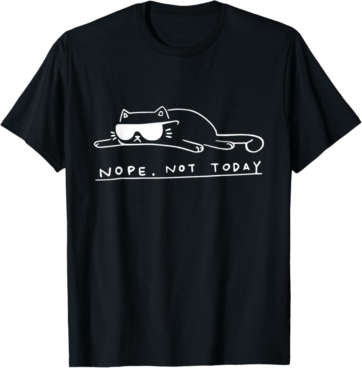 Funny Cat Cat Nope Not Today - -Kids, Black, S T-Shirt - T-Shirt | Black
