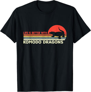 Komodo Dragon - Monitor Lizard T-Shirt - T-Shirt | Black