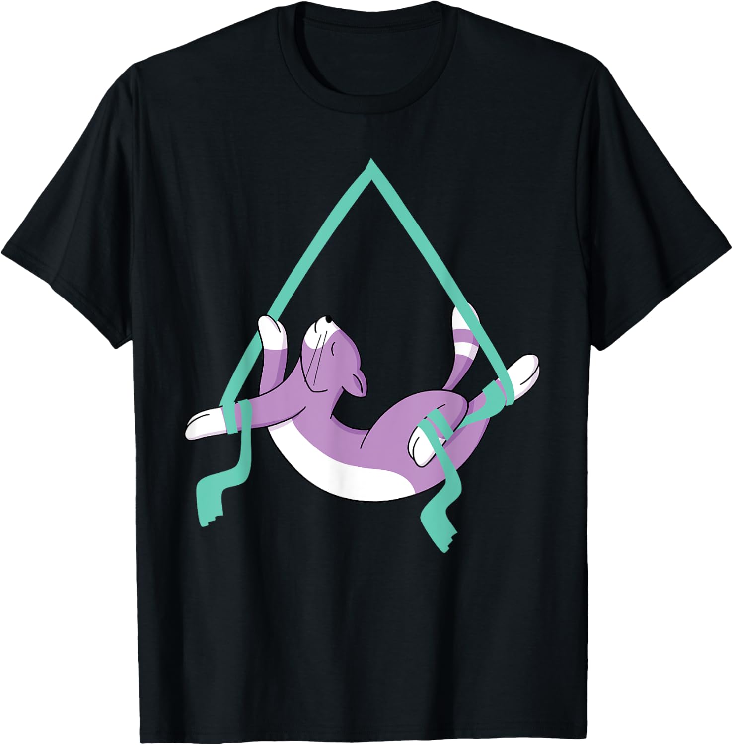 Aerialist Cat Aerial Profession Yoga Fitness Women Girls Kids T-Shirt - T-Shirt | Black