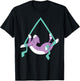 Aerialist Cat Aerial Profession Yoga Fitness Women Girls Kids T-Shirt - T-Shirt | Black